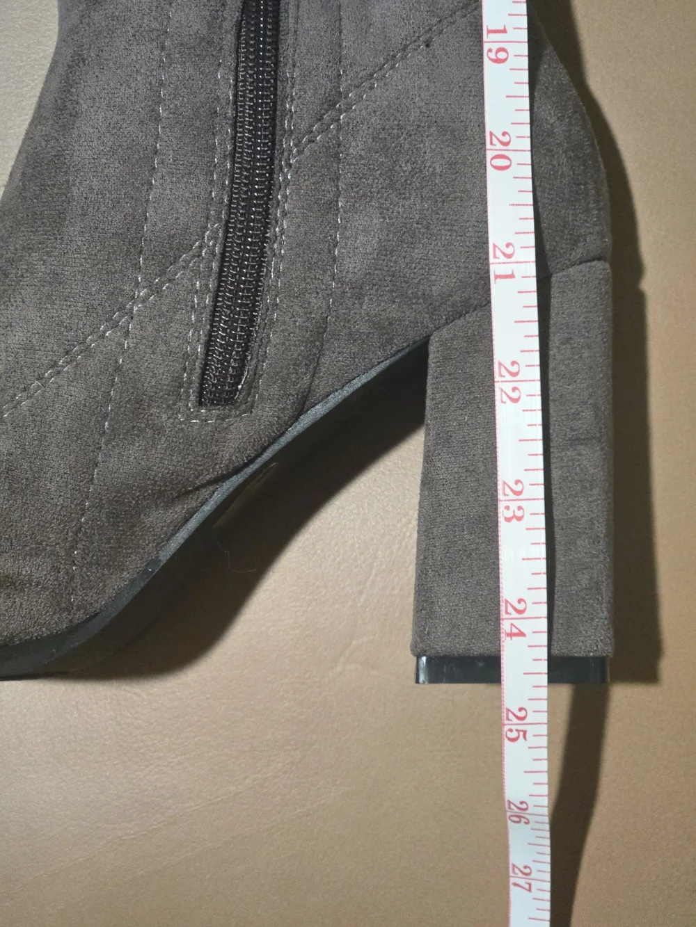 Lulu's Taupe Suede Over-the-Knee Block Heel Boots